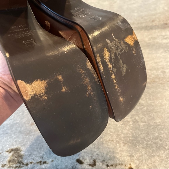 BCBG Lace-Up Baby Doll Block Heel Mary Jane Pumps in Rich Brown 7 1/2 - Picture 12 of 15